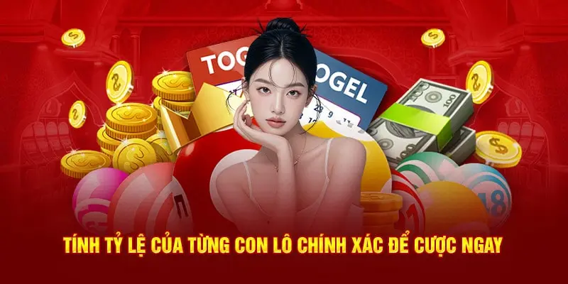 Tính tỷ lệ của từng con lô chính xác để cược ngay
